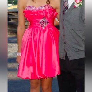 Maggie Sottero Pink Jeweled Bubble Dress